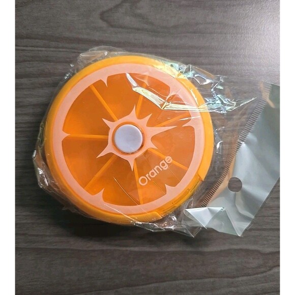 3 Pack Color Mini Pill Box Rotary Pill Box Fruit Shaped Plastic Pill Box - Picture 4 of 7